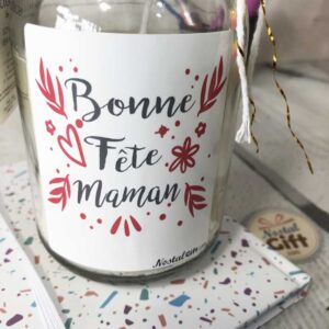 Bougie Jar Joyeux anniversaire Maman - cadeau anniversaire maman