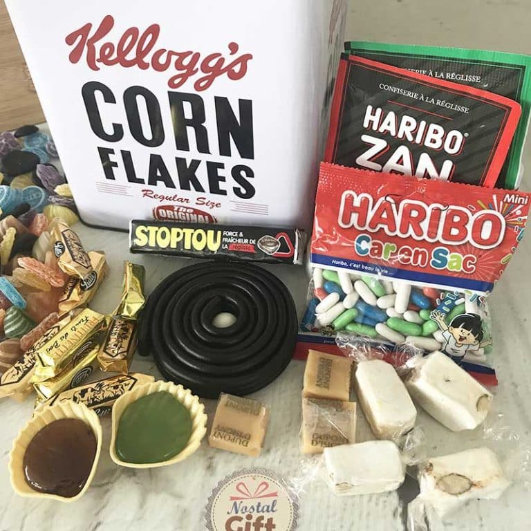 Coffret Bonbon Ancien Boîte En Métal Corn Flakes Logo De Kelloggs 