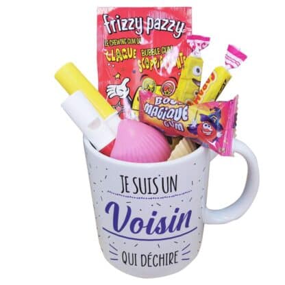 Mug bonbons des années 80  "Je suis un voisin qui déchire" - Cadeau personnalisé – Image 5