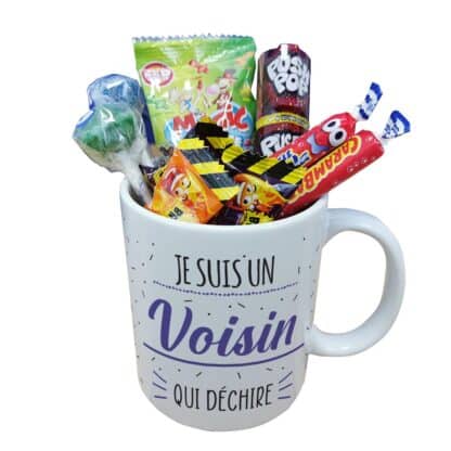 Mug bonbons des années 90 "Je suis un voisin qui déchire" - Cadeau personnalisé – Image 5