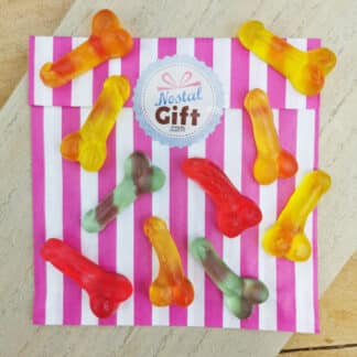 Bonbons en forme de zizis aux fruits x 10  - Cadeau coquin