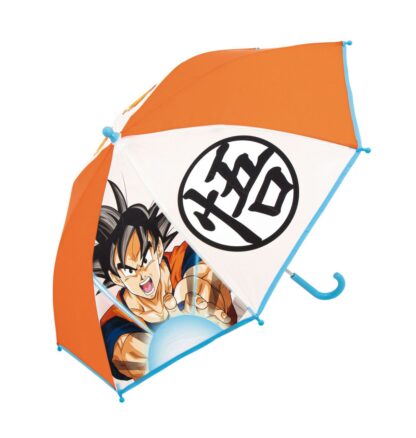 Parapluie enfant transparent Dragon Ball Super - poignée bleue