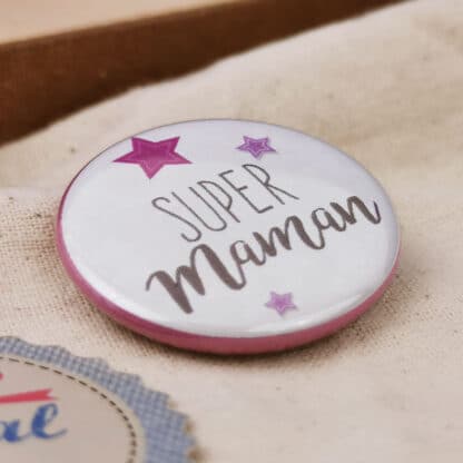 Badge Super Maman - Jouet Année 80