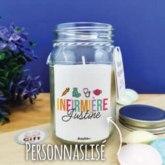 Bougie Jar "Infirmière Géniale" - Cadeau Personnalisé