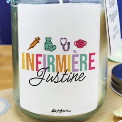 Bougie Jar "Infirmière Géniale" - Cadeau Personnalisé – Image 4