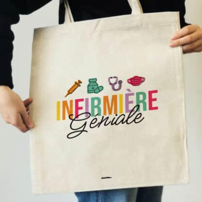 Tote bag "Infirmière Géniale" - Cadeau personnalisable – Image 7