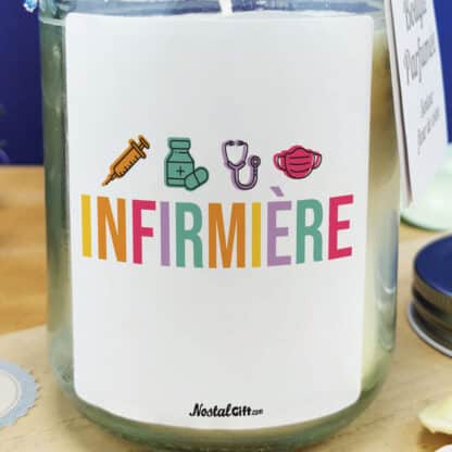 Bougie Jar "Infirmière Géniale" - Cadeau Personnalisé – Image 6